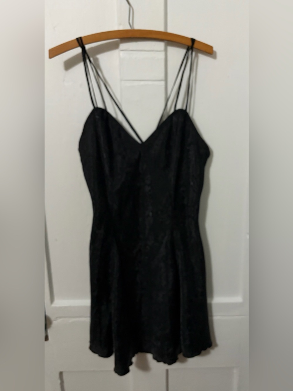 Victoria's Secret vintage gold label jacquard mini slip dress,